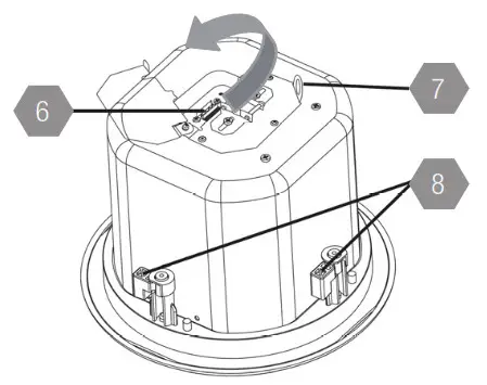 AUSTRALIAN MONITOR QF20CS Premium Coaxial Series Ceiling Speaker- REAR PANEL