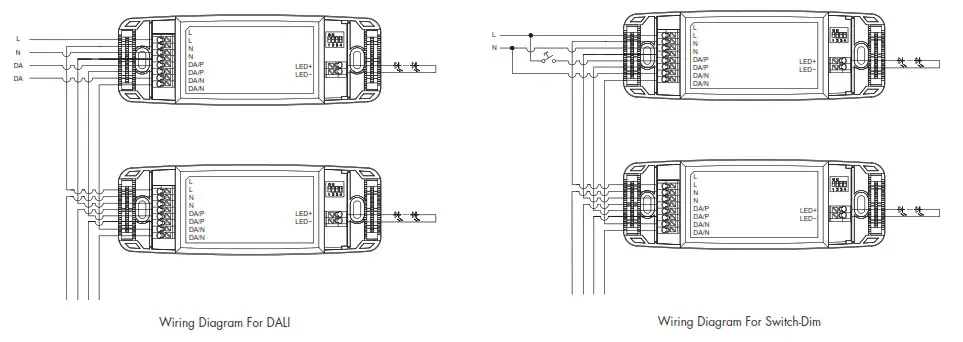 HYTRONIK HED6010 10W Dali 2 LED Driver- WIRING DIAGRAM