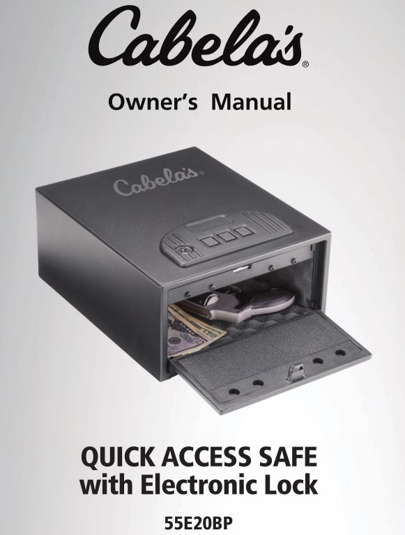 cabelas Quick Access Safe User Manual