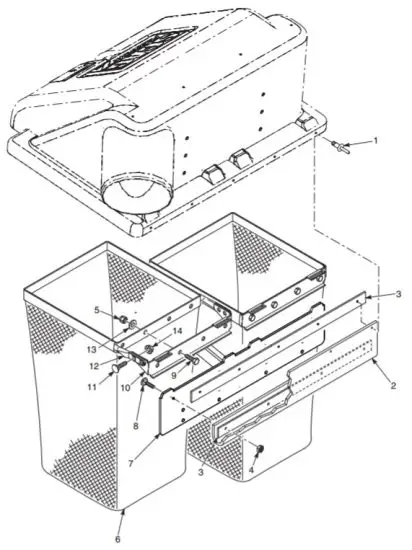 SCAG GC SZL Abric 2 Bag Grass Catcher - GRASS CATCHER REMOVAL 7