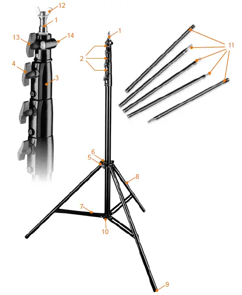 walimex 16955 190-465cm XXL Background System FIG 1