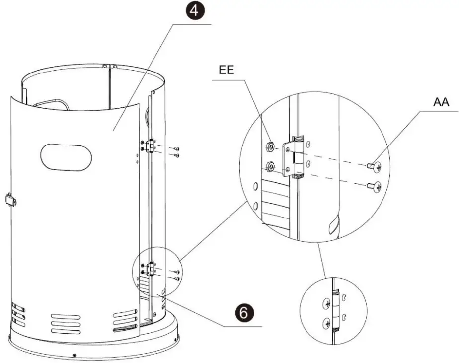 electriQ eiQTTGSS Gas Patio Heater - Door