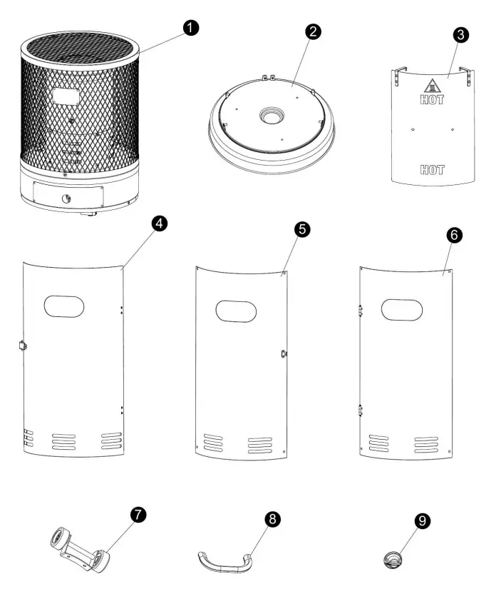 electriQ eiQTTGSS Gas Patio Heater - PRODUCT