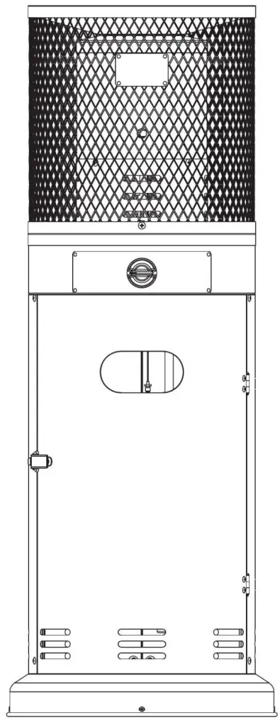 electriQ eiQTTGSS Gas Patio Heater - cylinder