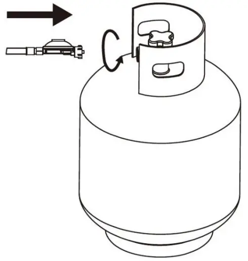 electriQ eiQTTGSS Gas Patio Heater - gas cylinder