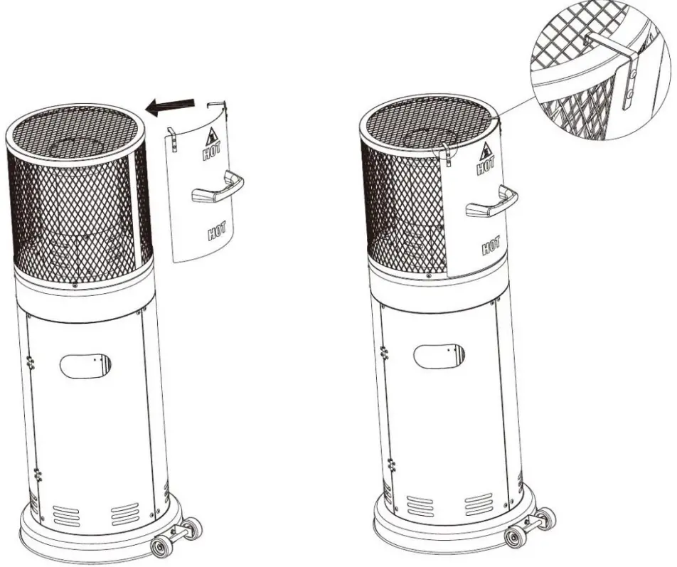 electriQ eiQTTGSS Gas Patio Heater - partciuclar