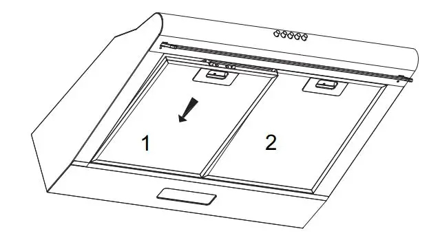 Hisense HHO60PABL Cooker Hood - INSTALLING GREASE MESH FILTERS