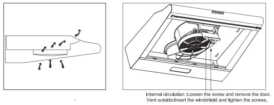Hisense HHO60PABL Cooker Hood - Installation (Vent inside)