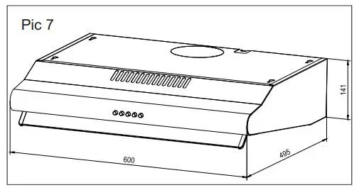Hisense HHO60PABL Cooker Hood - pic 7