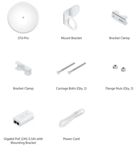 UBIQUITI LTU-Pro 5GHz PtMP LTU CPE Radio with Integrated 24dBi Antenn-fig1