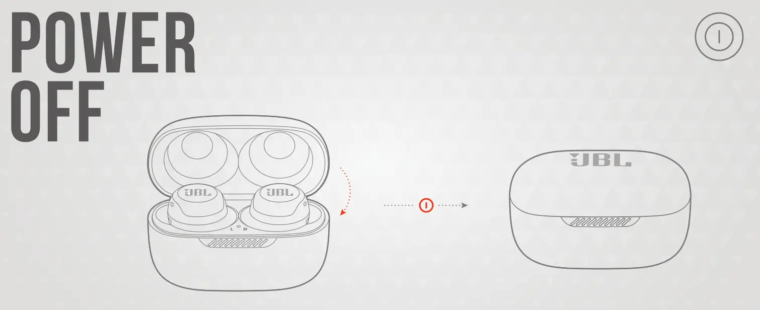 JBL LIVE FREE NC TWS POWER OFF