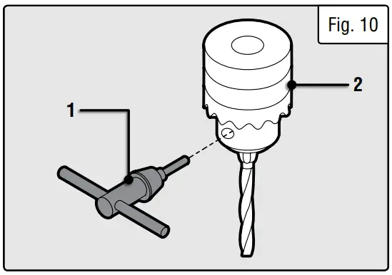 INSTALLING A DRILL BIT