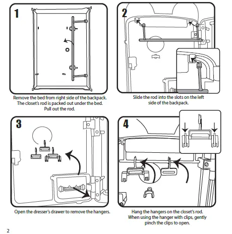 MGA ENTERTAINMENT 575191 3-In-1 Backpack Bedroom-FIG-3