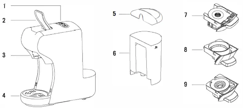 IKOHS POTTS Coffee Machine with 3 Adapters-fig1
