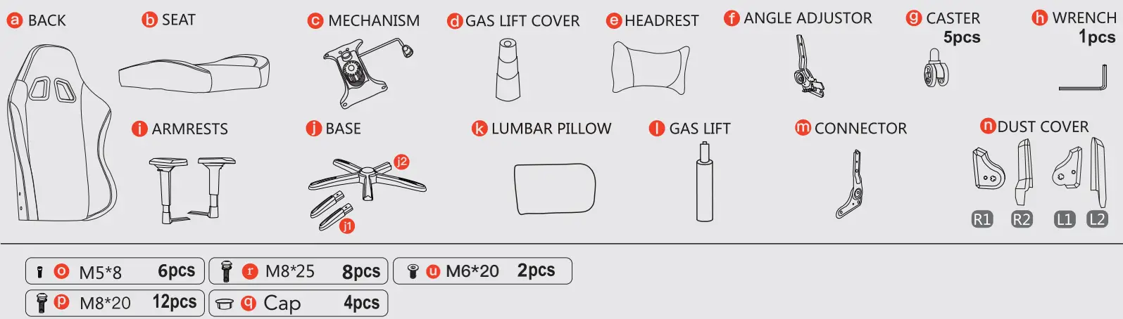 GTPLAYER EU-GT505-KD Gaming Chair 1