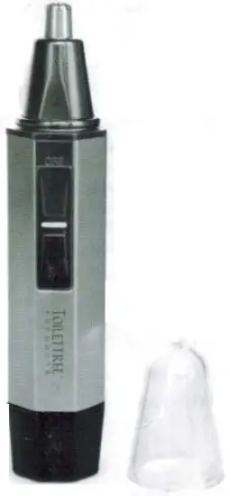 TOILETTREE 8000702 Water Resistant Nose and Ear Hair Trimmer with LED Light