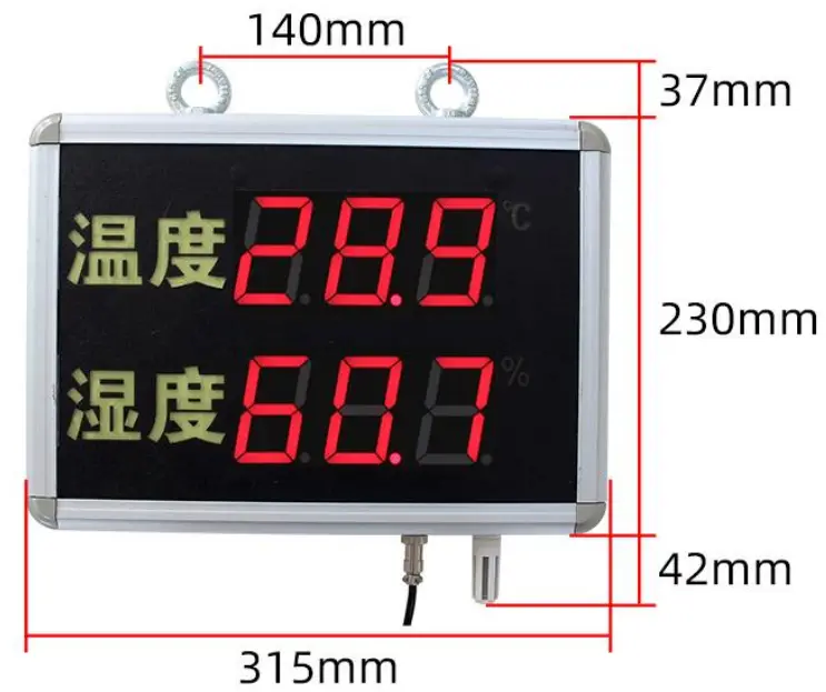 KLHA KD82B01 Large Screen Led Display Temperature and Humidity Billboard - FIG 1