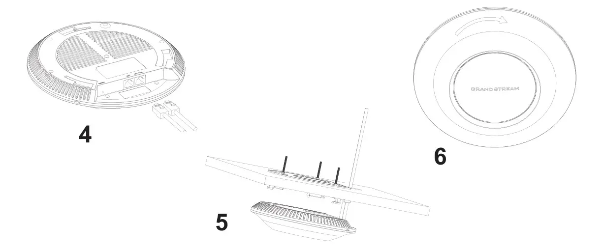 GRANDSTREAM GWN7660 802.11ax 2x2 2 Wi-Fi 6 Access Point - Ceiling Mount 2