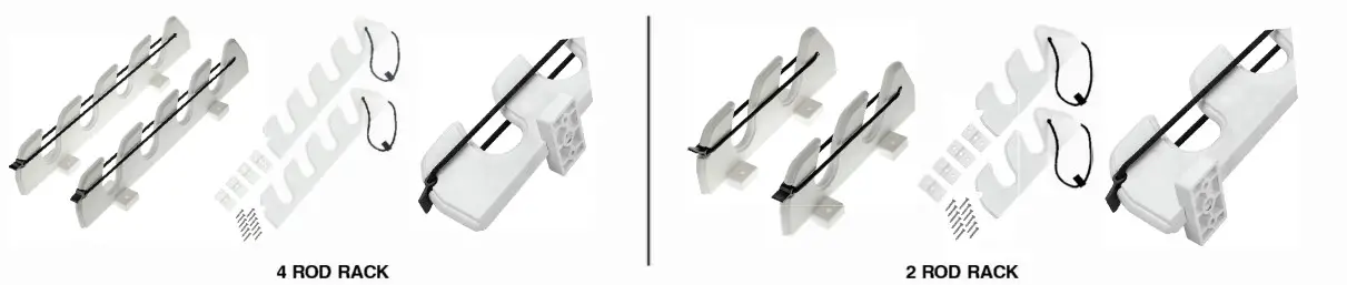 Bass Pro Shops Gunwale Mount ROD Rack parts list