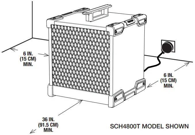 STELPRO SCH48TWBPL Portable Fixed Heater - PORTABLE