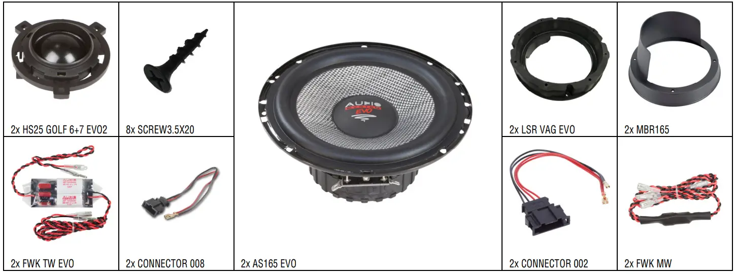 AUDIO SYSTEM VW GOLF 8 10W Speaker for Volkswagen .