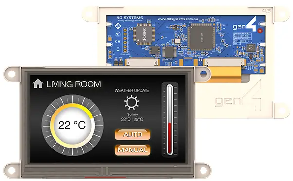 4D SYSTEMS gen4-4DPI-43T/CT-CLB Intelligent Display Modules for Raspberry Pi