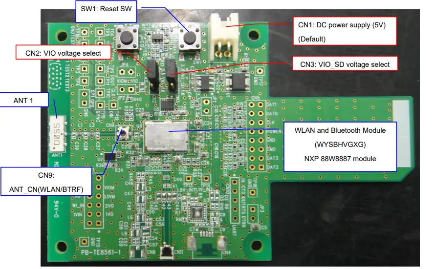 TAIYO YUDEN WBSBHVGXG Wireless LAN and Bluetooth Module Evaluation Board 2