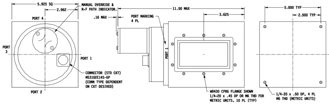 RADITEK WR430 Waveguide Switch