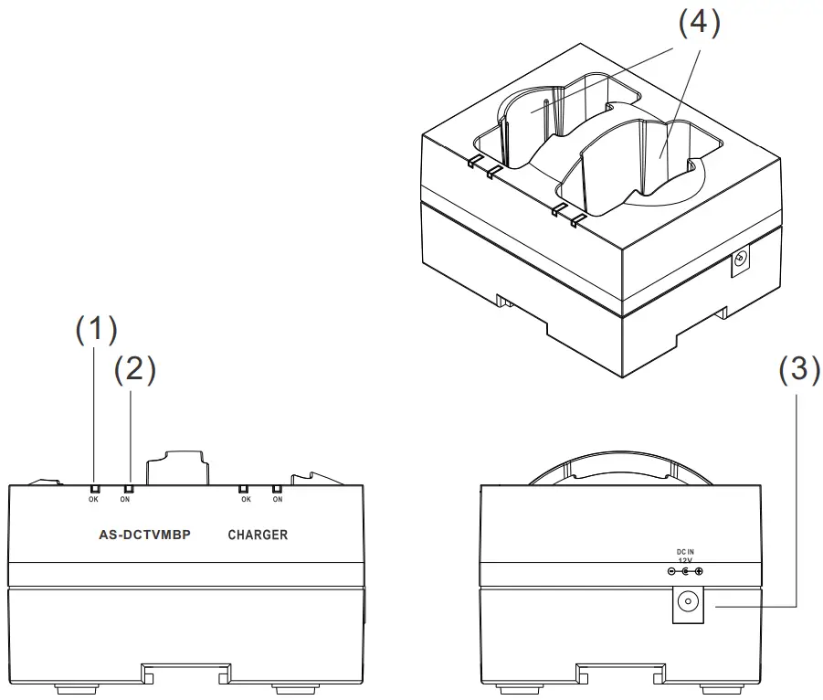 GALAXY AUDIO Any Spot AS DCTVMBP Twin Bodypack Charging Stand - FIG 2