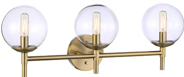 MINKA-LAVERY-2793-695-Auresa-3-Light-Soft-Brass-Globe-Vanity-Light-with-Clear-Glass-Shades-PRODUCT