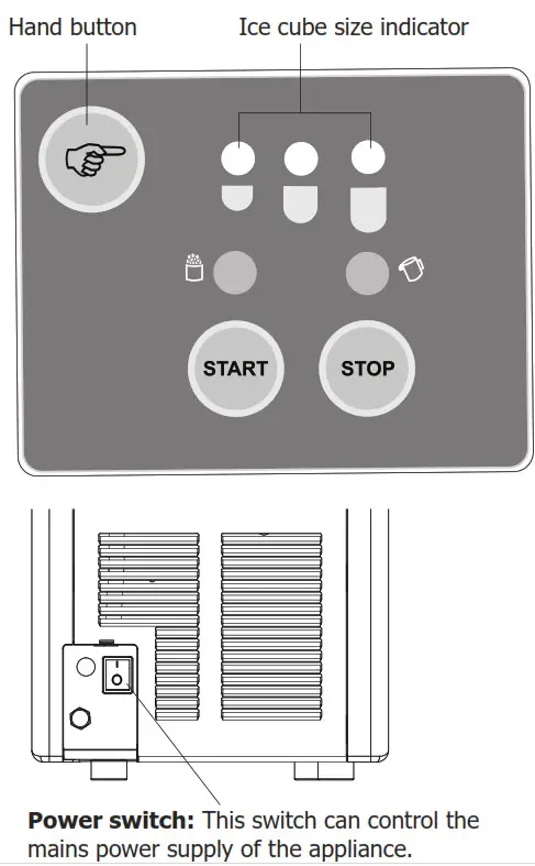 POLAR 11kg Ice Maker -Control Panel
