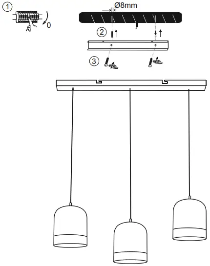 Leuchten Direkt 11475-18 3-Light Sources Pendant Light-fig3