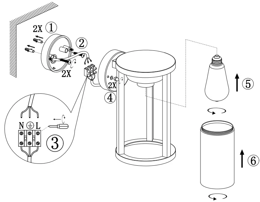 ENDON 96922 Outdoor Wall Light-fig2