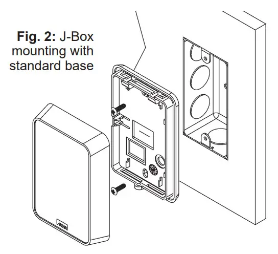 VOC CO2e Room Sensor in a BAPI-Stat Quantum - Mounting