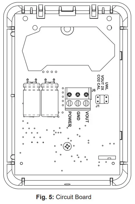 VOC CO2e Room Sensor in a BAPI-Stat Quantum - Termination