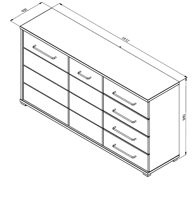 DEDEMAN Lusitania 2K4F Chest Drawers 1
