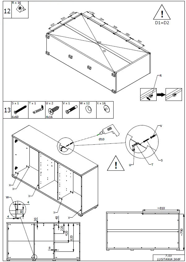DEDEMAN Lusitania 2K4F Chest Drawers 8