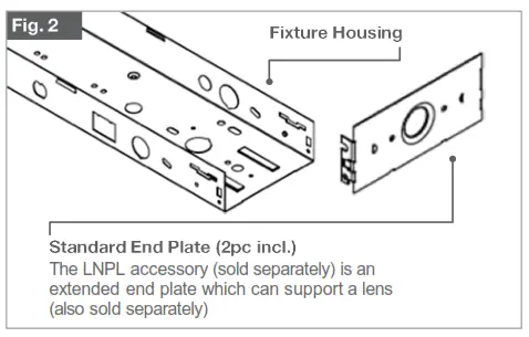universal douglas STRP4 Strip Style Luminaire - fig 2