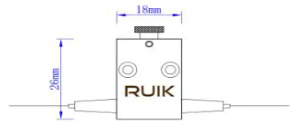 RUIK 2000nm Manual Variable Optical Attenuator - Package Dimensions