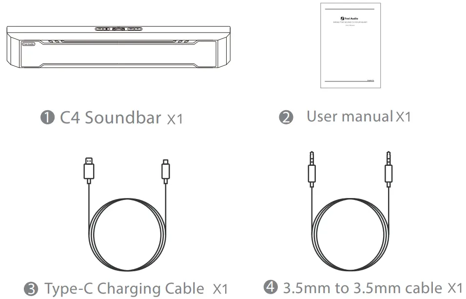 FOSI AUDIO C4 Computer Soundbar-fig2