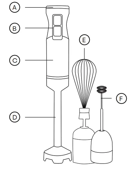 MasterChef VRD919102039 Stick Blender Set - GENERAL FEATURES