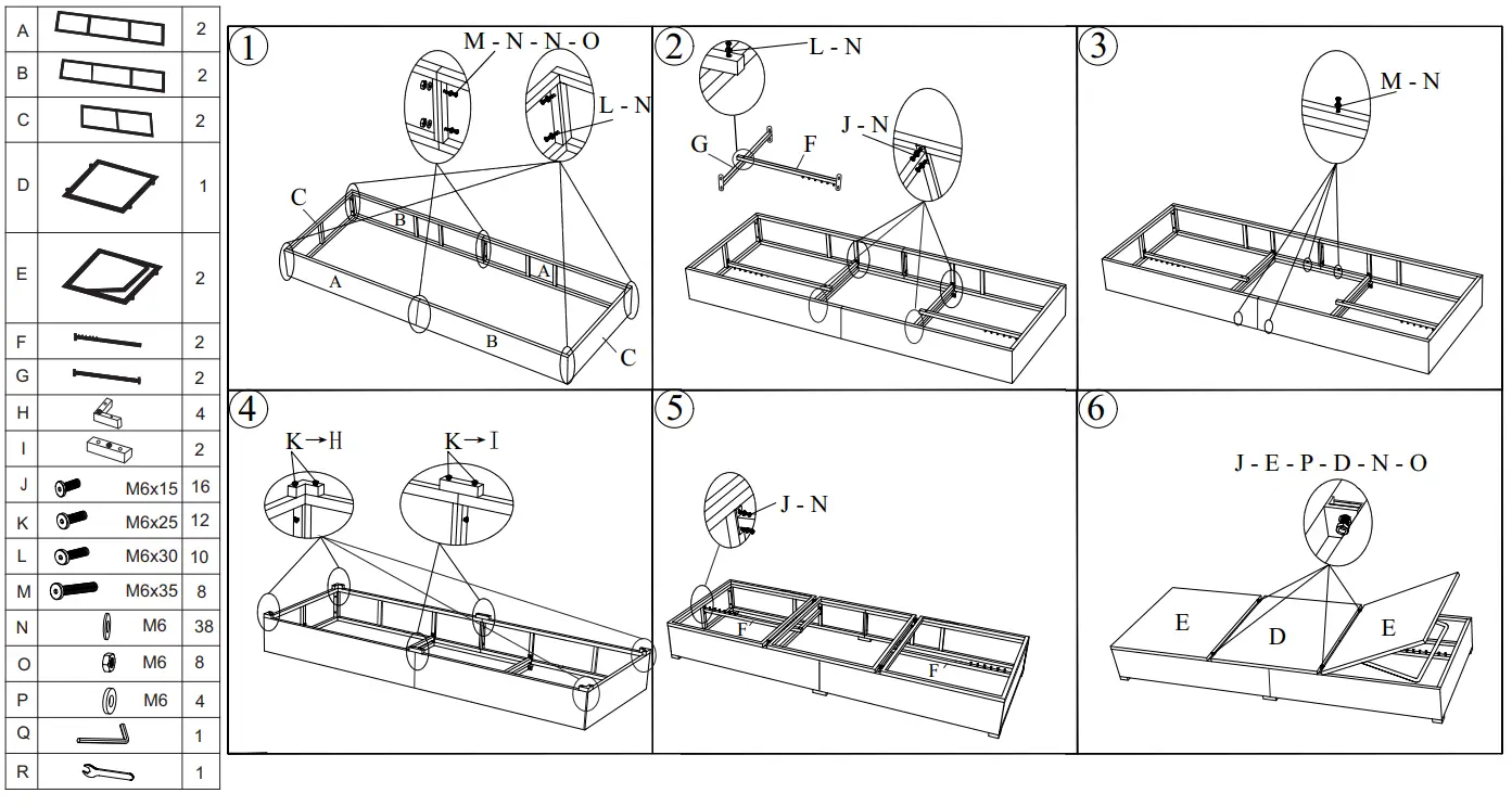 MERXX 28260-267 Single Multi Lounger
