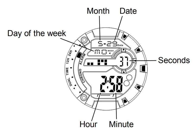 SEKONDA IS47C Mens Digital Watch - DISPLAY 6