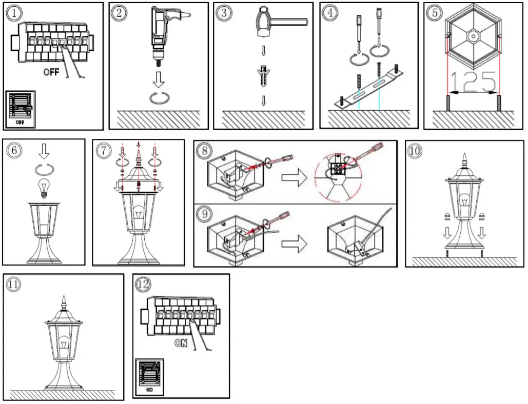V-TAC VT-753 STAND LAMP -INSTALLATION
