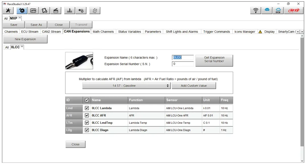 AiM Logger LCU-One CAN - Fig 7