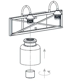 QUOIZEL BART8616BN Bartley 15.75 in. 2-Light Brushed Nickel Vanity Light-7