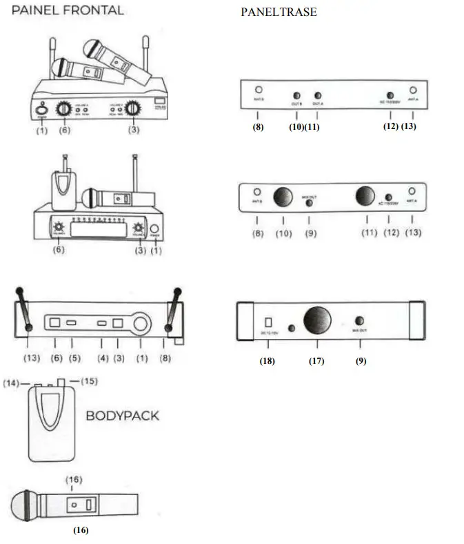 Enping Mcdyess Electronic Technology UK38 Professional Wireless Microphone - fig1