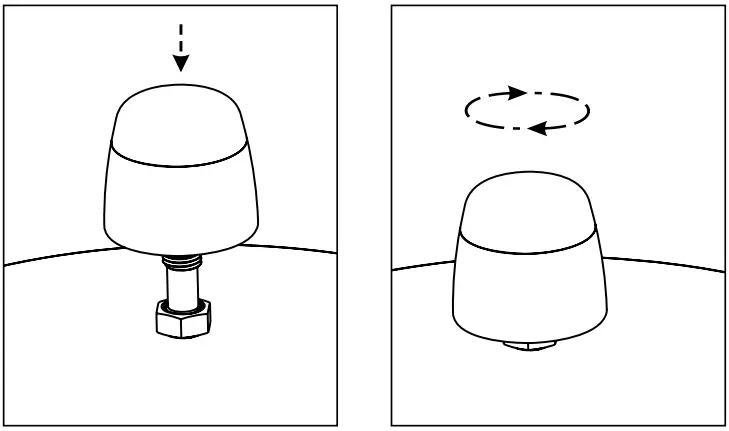 To set the safety valve in place