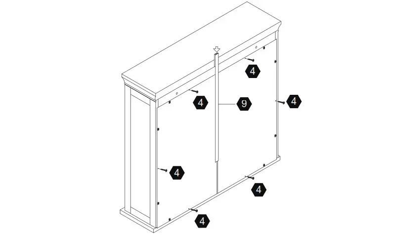 TEAMSON HOME 7039 Madison 18 75 in W x 6 in D x 19 in H Removable Wooden Medicine Cabinet - Hardware 5