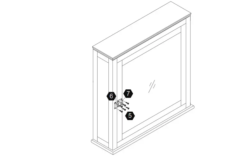 TEAMSON HOME 7039 Madison 18 75 in W x 6 in D x 19 in H Removable Wooden Medicine Cabinet - Hardware 7